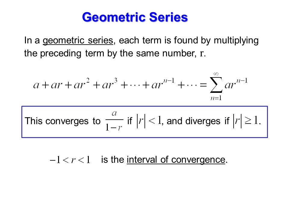 write a geometric series that converges to 5